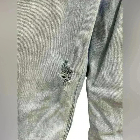 American Eagle Outfitters Blue‎ Jean Mom Overalls Woman Sz 2 Short Light Wash - Picture 3 of 10